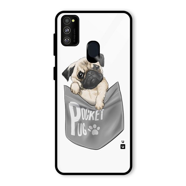 Pocket Pug Glass Back Case for Galaxy M21