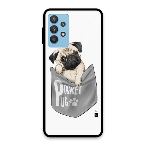 Pocket Pug Glass Back Case for Galaxy M32 5G