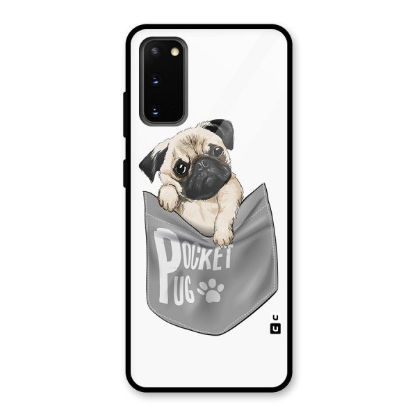 Pocket Pug Glass Back Case for Galaxy S20