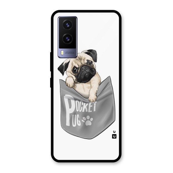 Pocket Pug Glass Back Case for Vivo V21e 5G