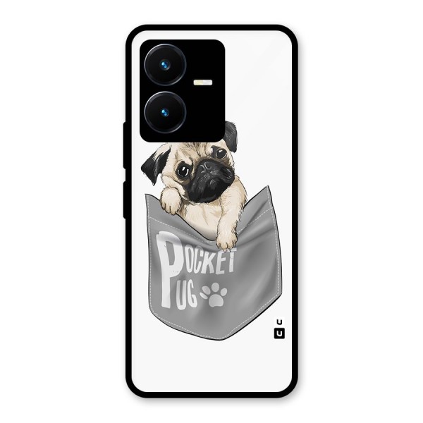 Pocket Pug Glass Back Case for Vivo Y22