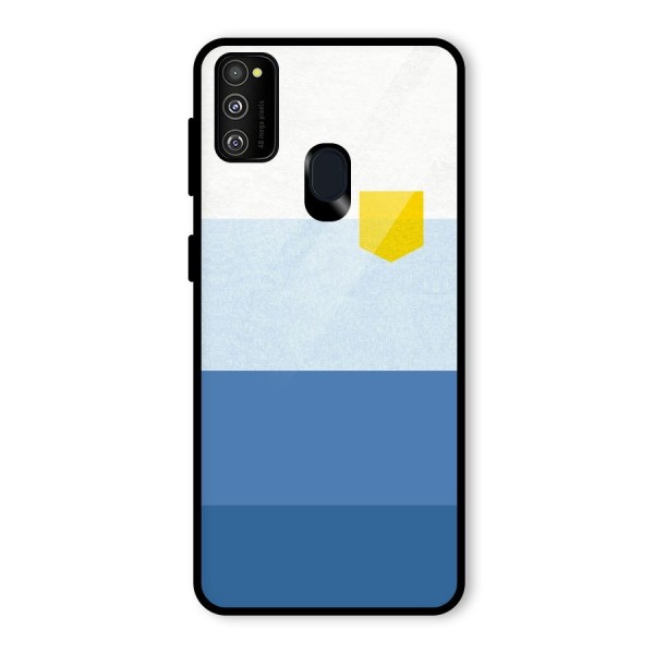 Pocket Stripes. Glass Back Case for Galaxy M21