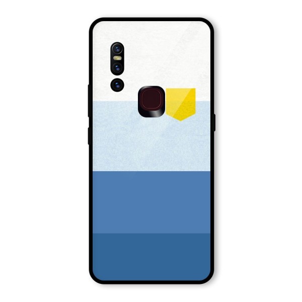 Pocket Stripes. Glass Back Case for Vivo V15