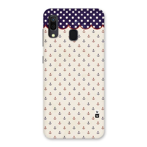 Polka Anchor Back Case for Galaxy A20