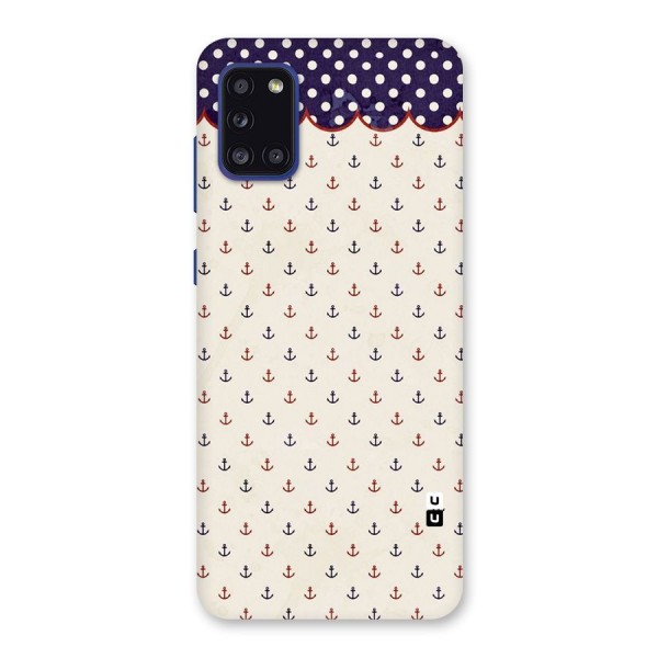 Polka Anchor Back Case for Galaxy A31