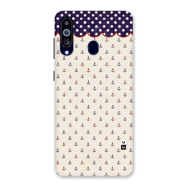 Polka Anchor Back Case for Galaxy A60