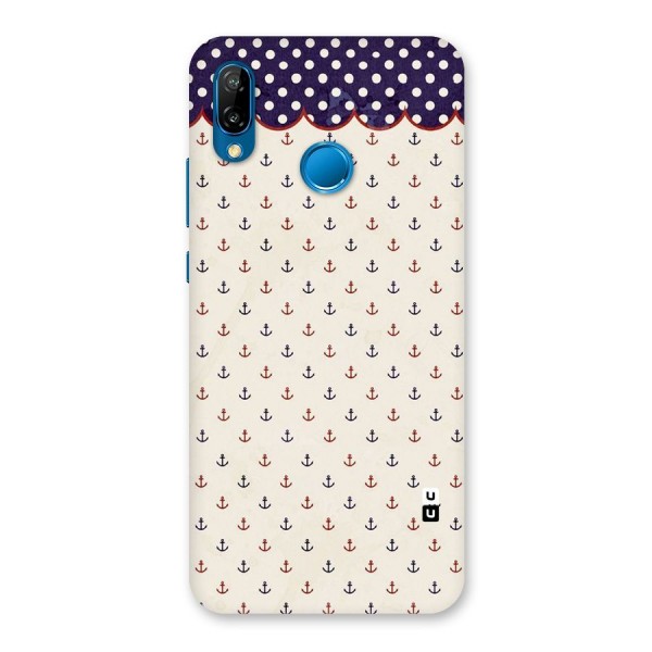 Polka Anchor Back Case for Huawei P20 Lite