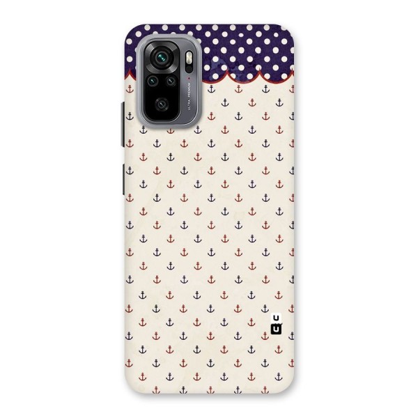 Polka Anchor Back Case for Redmi Note 10