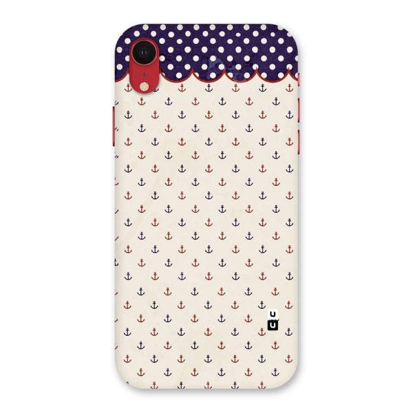 Polka Anchor Back Case for iPhone XR