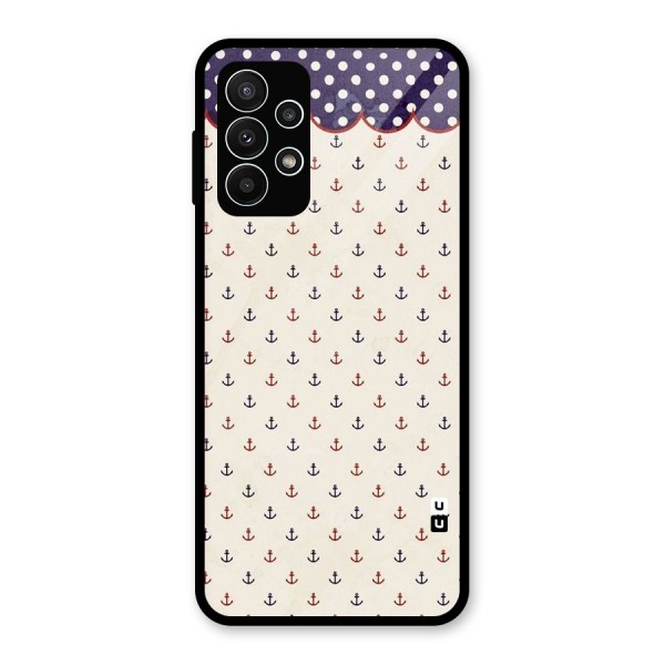 Polka Anchor Glass Back Case for Galaxy A23