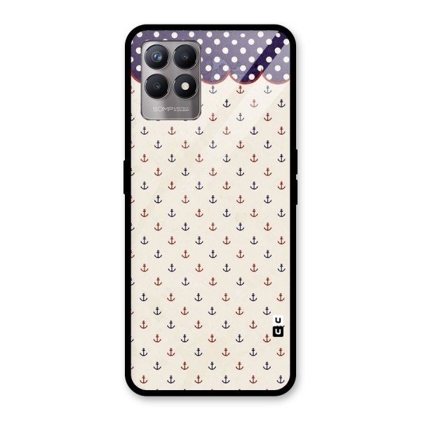 Polka Anchor Glass Back Case for Realme 8i