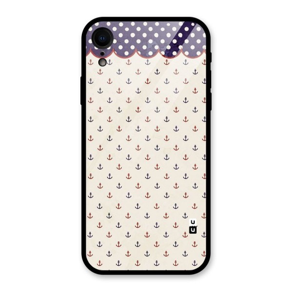 Polka Anchor Glass Back Case for XR