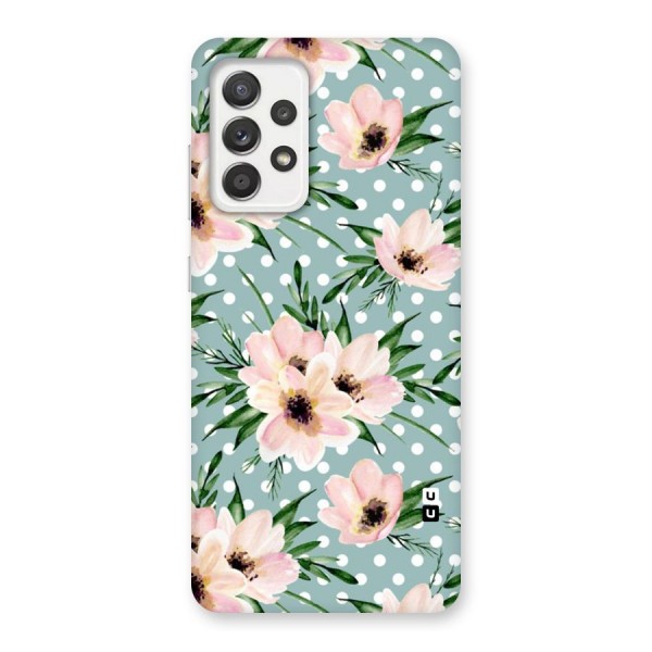 Polka Art Floral Back Case for Galaxy A52