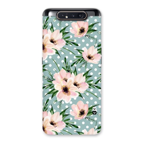 Polka Art Floral Back Case for Galaxy A80