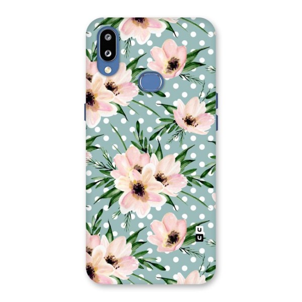 Polka Art Floral Back Case for Galaxy M01s