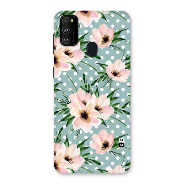 Polka Art Floral Back Case for Galaxy M21