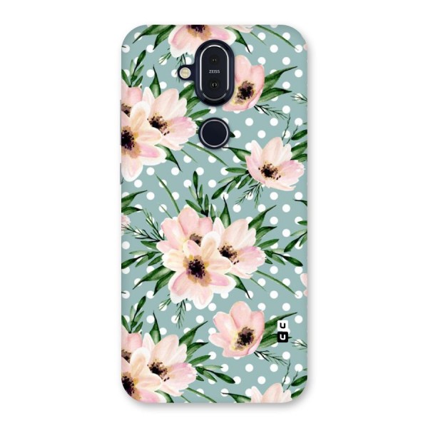 Polka Art Floral Back Case for Nokia 8.1