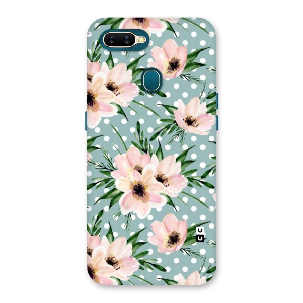 Polka Art Floral Back Case for Oppo A7