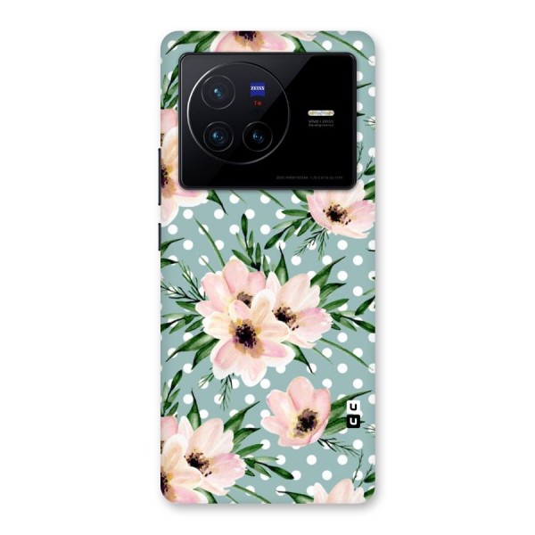 Polka Art Floral Back Case for Vivo X80