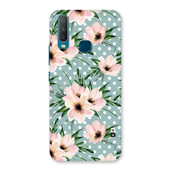 Polka Art Floral Back Case for Vivo Y12