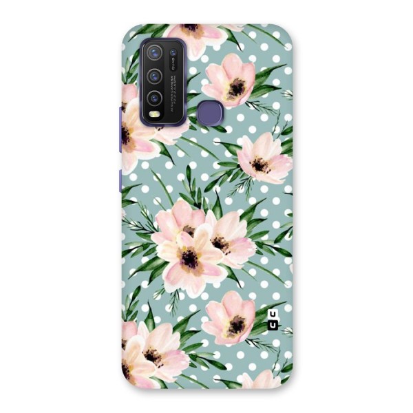 Polka Art Floral Back Case for Vivo Y30