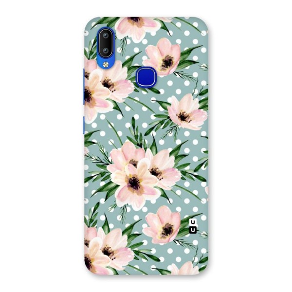 Polka Art Floral Back Case for Vivo Y91