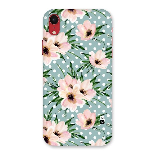 Polka Art Floral Back Case for iPhone XR