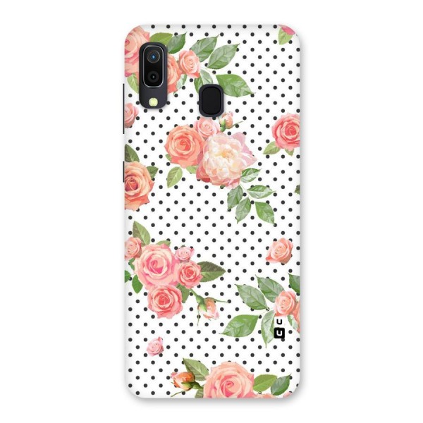 Polka Bloom White Back Case for Galaxy A20