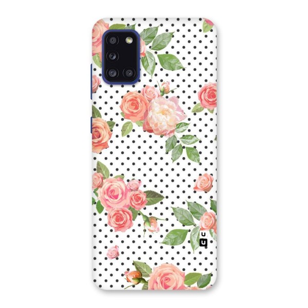 Polka Bloom White Back Case for Galaxy A31