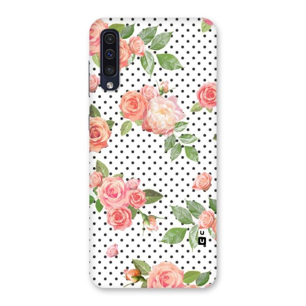 Polka Bloom White Back Case for Galaxy A50