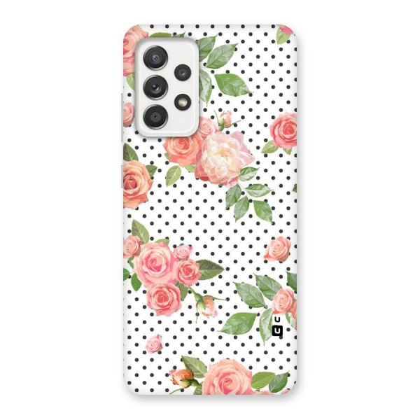 Polka Bloom White Back Case for Galaxy A52