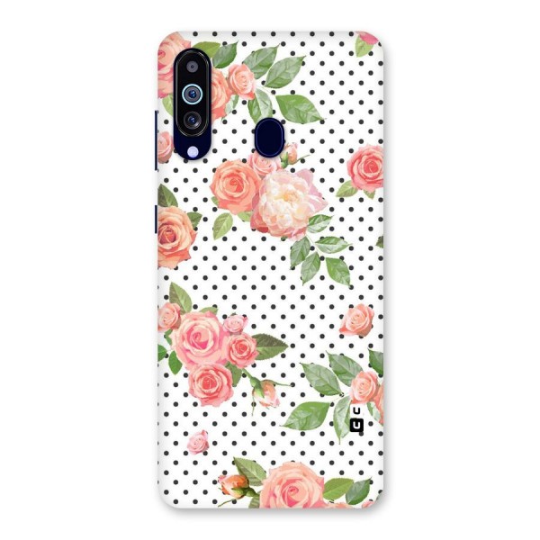 Polka Bloom White Back Case for Galaxy A60