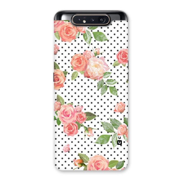 Polka Bloom White Back Case for Galaxy A80