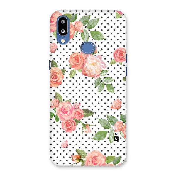 Polka Bloom White Back Case for Galaxy M01s