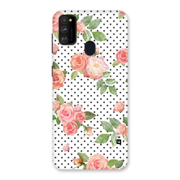 Polka Bloom White Back Case for Galaxy M21