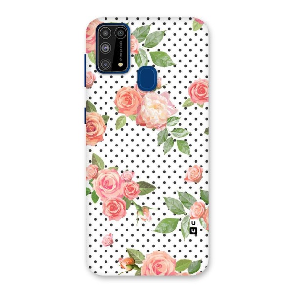 Polka Bloom White Back Case for Galaxy M31