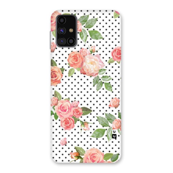 Polka Bloom White Back Case for Galaxy M31s