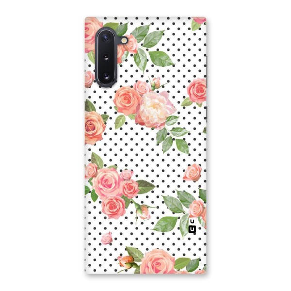 Polka Bloom White Back Case for Galaxy Note 10