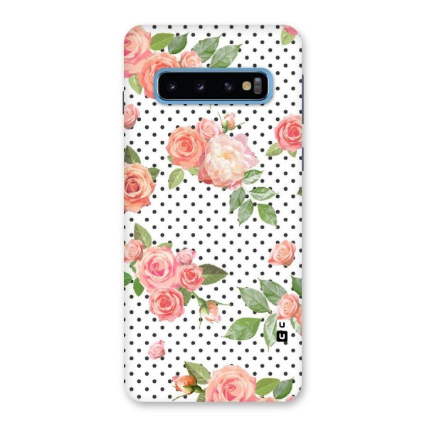 Polka Bloom White Back Case for Galaxy S10