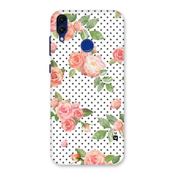 Polka Bloom White Back Case for Honor 8C