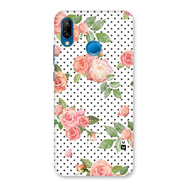 Polka Bloom White Back Case for Huawei P20 Lite