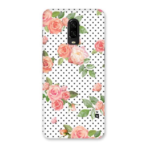 Polka Bloom White Back Case for OnePlus 6T