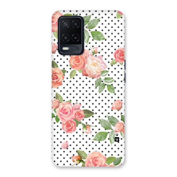 Polka Bloom White Back Case for Oppo A54