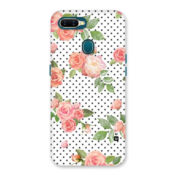 Polka Bloom White Back Case for Oppo A7