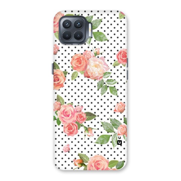 Polka Bloom White Back Case for Oppo F17 Pro