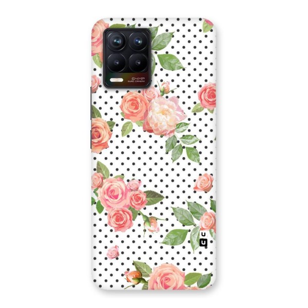 Polka Bloom White Back Case for Realme 8