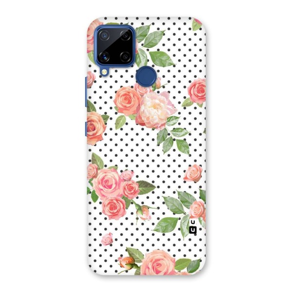 Polka Bloom White Back Case for Realme C12