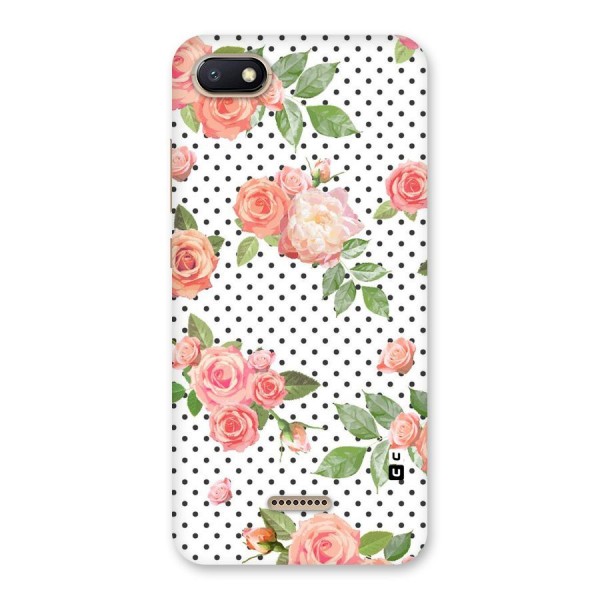 Polka Bloom White Back Case for Redmi 6A