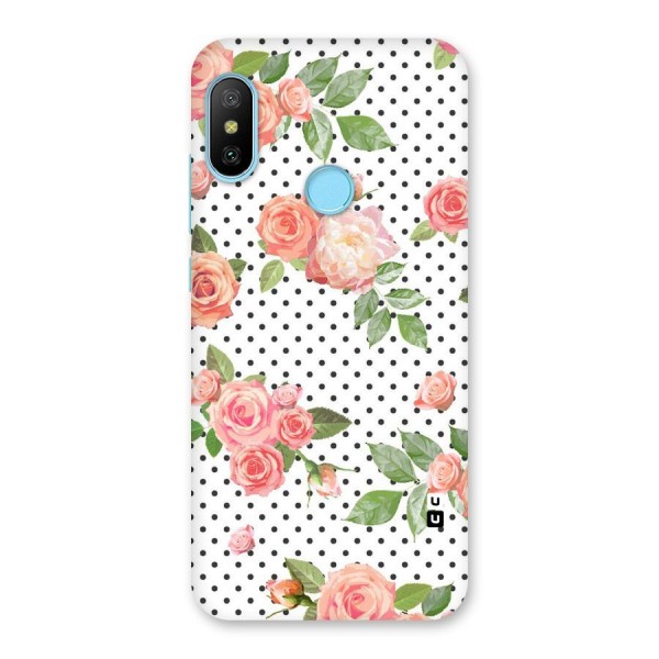 Polka Bloom White Back Case for Redmi 6 Pro