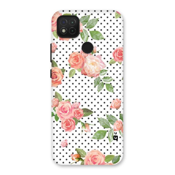 Polka Bloom White Back Case for Redmi 9C